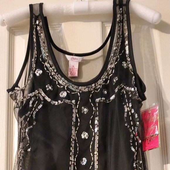 Candie's Sequin Layered Tank - Picture 1 of 5